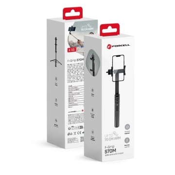 Selfie-Stick Forcell F-GRIP S70M Statisch Bluetooth 70cm Pilot 360°