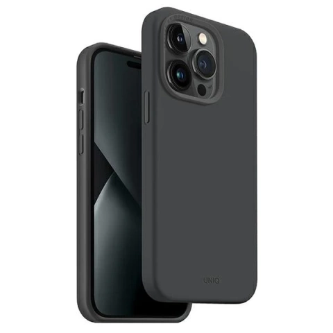 Etui UNIQ etui Lino Hue do iPhone 14 Pro Max 6,7" Magclick Charging szary/charcoal grey