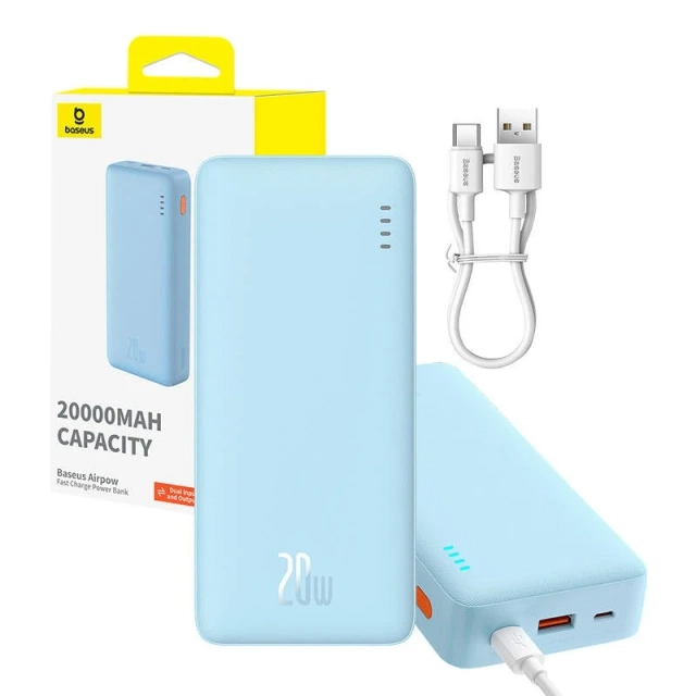 Powerbank Baseus Airpow 20000mAh 20W Niebieski