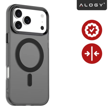 Apple iPhone 17 Pro Hülle – Matte MagSafe-Abdeckung mit Linsenschutz, schlank und kratzfest, perfekte Passform – Alogy Skinny MatteCase™ Schwarz