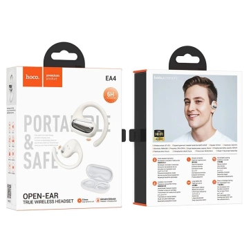 Hoco EA4 TWS Kabellose Bluetooth-Kopfhörer mit offenem Design - Weiß