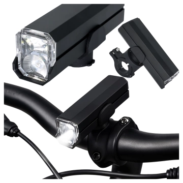 Alogy P12 Fahrradlicht schwarz Fahrradlicht vorne LED-Frontlicht Fahrradbeleuchtung wasserdicht IPX5