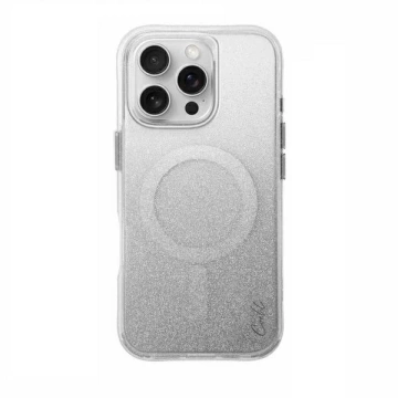 Etui UNIQ Coehl Lumino do iPhone 16 Pro MagSafe Srebrne Brokatowe