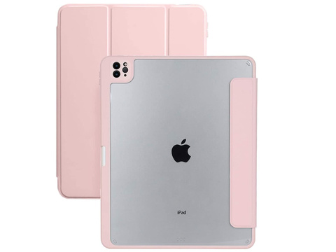 Etui magnetyczne 2w1 Alogy Magnetic Pencil Case do Apple iPad Air 4 2020 / 5 2022 Różowe + Szkło
