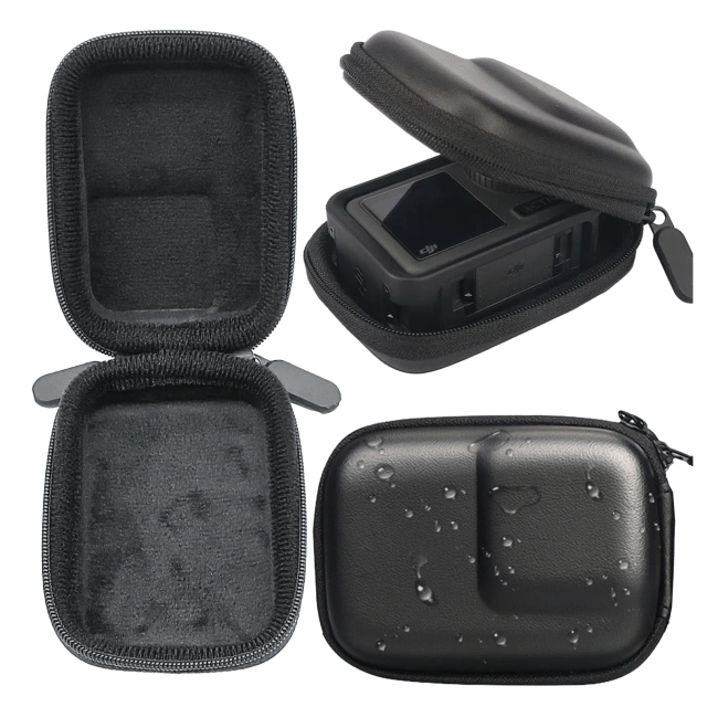 Pokrowiec do DJI Action 5/4/3 i GoPro 8/9/10/11/12 Torba Ochronna do kamerki sportowej, Twarde Etui, Lekka, Alogy HardFoamBag™ – Czarna