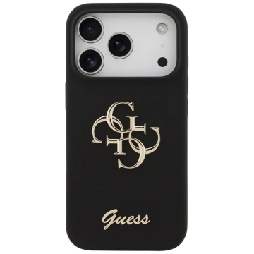 Etui Guess Silicone Big 4G Script do iPhone 17 Pro Black