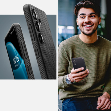 Etui Spigen Liquid Air für Samsung Galaxy S24 Plus Mattschwarz