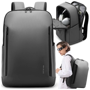 Bange 26L wasserdichter Rucksack für Laptops bis 15,6 Zoll – Geräumig und komfortabel, robust und atmungsaktiv, ideal für Stadt und Reisen, Arbeit und Flugreisen, Unisex – Grau