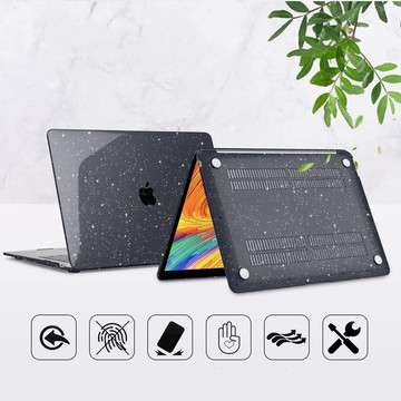 Alogy Hard Case für Apple MacBook Air 13 M1 2020 Glitter Black Tastaturabdeckung