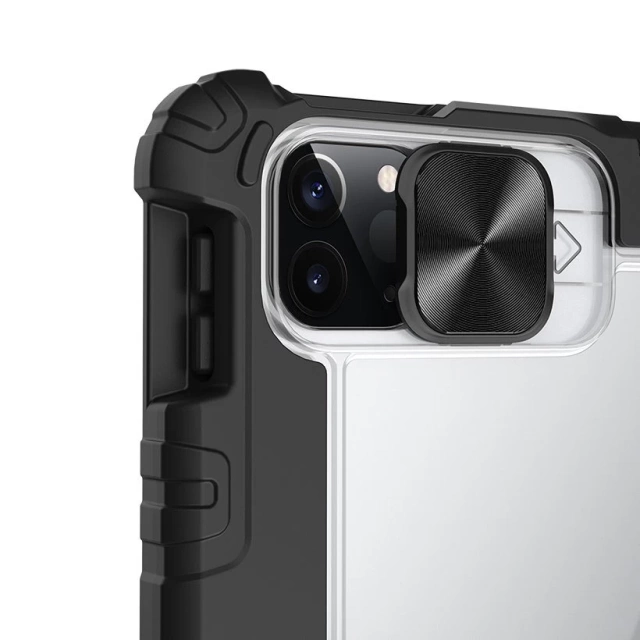 Nillkin Bumper Leather Case Pro pancerne etui Smart Cover z osłoną na aparat i podstawką iPad mini 2021 czarny