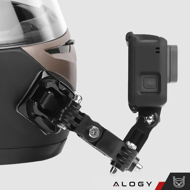 Zestaw akcesoriów montażowych Alogy 20w1 na kask do kamer sportowych GoPro, DJI, Insta360, SJCam, Eken