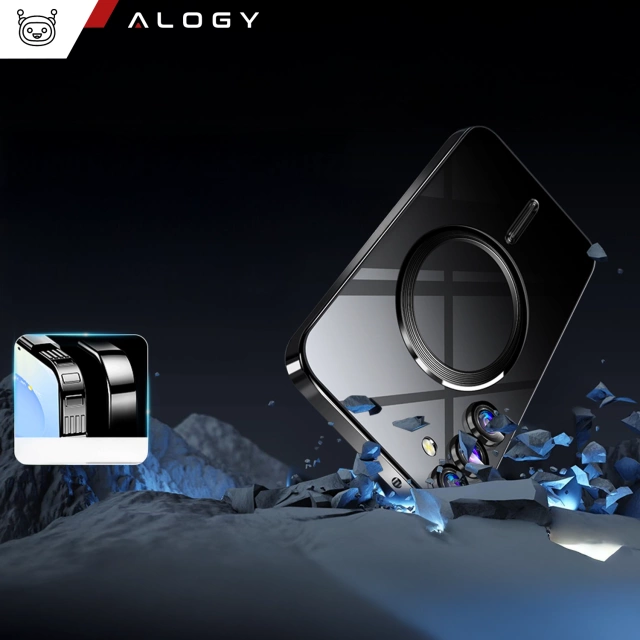 Etui do Samsung Galaxy S25 Plus Alogy LuxeShield™️ Glamour Luxury Ring obudowa z osłoną aparatów Czarne