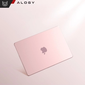 Etui do Apple Macbook Air 13.6 - M2/M3 2022/2023/2024/2025 Alogy AirGuard™ Elastyczna obudowa Matowa Przezroczysty Różowy