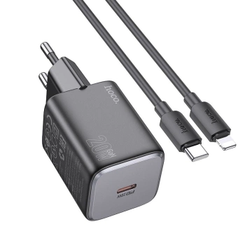 HOCO Typ-C-Wandladekabel Typ C auf Lightning QC PD 20W Schwarz