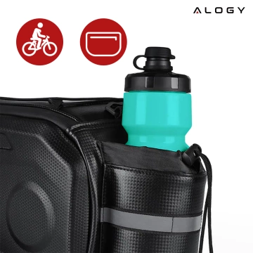 Fahrradtasche Fahrradtasche 2,5 l Fahrradhalter Lenkerrahmentasche Beutelhülle 23,6 x 10,5 x 10 cm (S) Alogy Sport schwarz