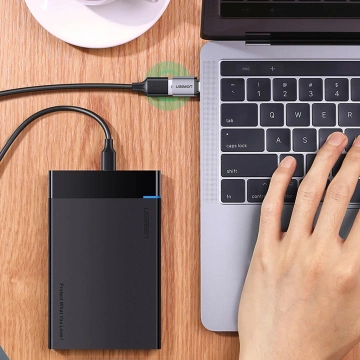 Ugreen US270 USB-C auf USB-A 3.0 OTG Adapter mit Lanyard 5Gb/s Grau
