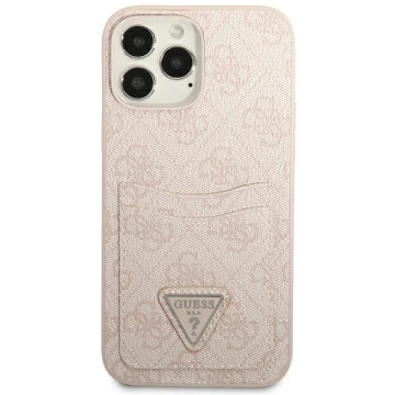 Etui Guess GUHCP13LP4TPP für iPhone 13 Pro / 13 6,1" Hardcase 4G Triangle Logo Cardslot