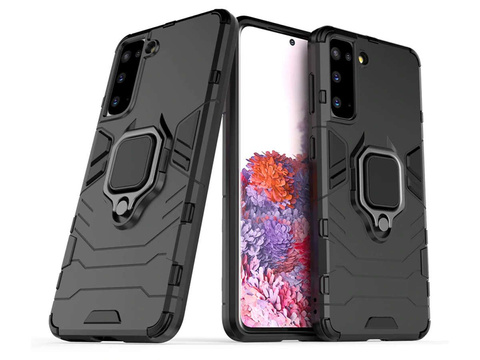 Alogy Stand Ring Armor Hülle für Samsung Galaxy S21 schwarz