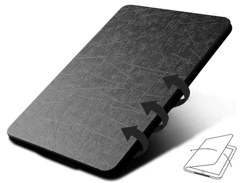 Alogy Leder Smart Case Kindle Paperwhite 4 blaues glänzendes Glas