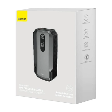 Baseus Super Energy Max Auto Starthilfe Powerbank/Starter, 20000mAh, 2000A, USB (schwarz)