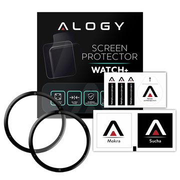 2x Flexibles 3D-Alogieglas für Garmin Venu 2s 40mm Schwarz