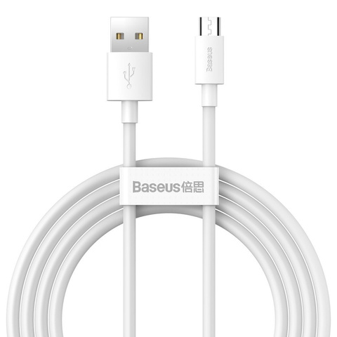 1,5 m Baseus-Kabel x2 USB-Kabel - Micro-USB 2.1A Weiß