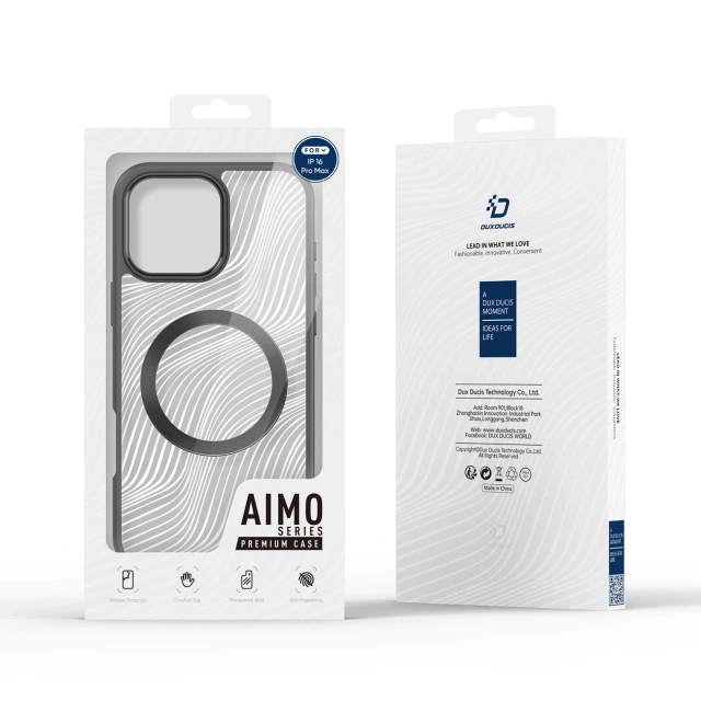iPhone 16 Pro Max Dux Ducis Aimo Mag Case mit MagSafe - Schwarz