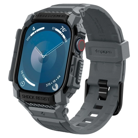 ETUI Z PASKIEM DO APPLE WATCH 10 (46MM) DARK GREY SPIGEN RUGGED ARMOR PRO