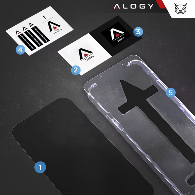 Szkło hartowane Prywatyzujące do Samsung Galaxy S25 ochronne szkiełko na ekran 9H Alogy Privacy EasyShield™️ z ramką montażową