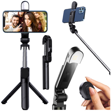 Alogy Holder Wireless Selfie Stick Bluetooth faltbares Stativ Mini-Telefonstativ mit LED-Lampe