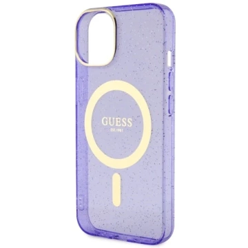 Etui Guess GUHMP14SHCMCGU do iPhone 14 6.1" hardcase Glitter Gold MagSafe