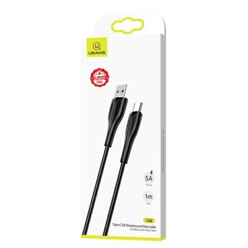 USAMS Kabel U38 USB-C 5A Fast Charge for OPPO/HUAWEI 1m czarny