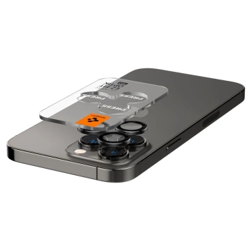 Spigen Optik.tR "EZ FIT" Kameraschutz 2er-Pack für Apple iPhone 14 Pro / 14 Pro Max Schwarz