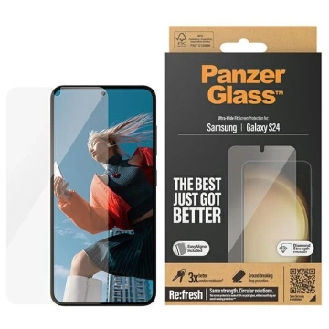 Gehärtetes Glas für Samsung Galaxy S24 PanzerGlass Refresh Ultra-Wide Fit EasyAligner