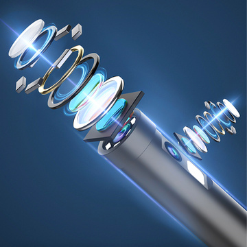 Alogy Duo Cam 1920 Full HD Endoskop-Inspektionskamera Lightning Endoskop für iPhone, USB-C, Micro-USB 3m 8mm schwarz