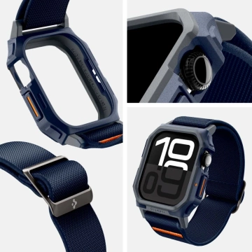 Armband für APPLE WATCH 10 (46MM) MARINEBLAU SPIGEN LITE FIT PRO