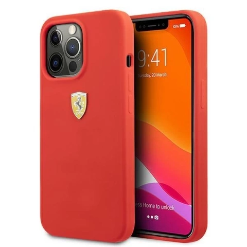Ferrari FESIHCP13XRE iPhone 13 Pro Max 6,7" czerwony/red Hardcase Silikon