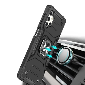 Wozinsky Ring Armor Toughened Hybrid Case Magnetic Cover Holder Samsung Galaxy A13 5G Schwarz
