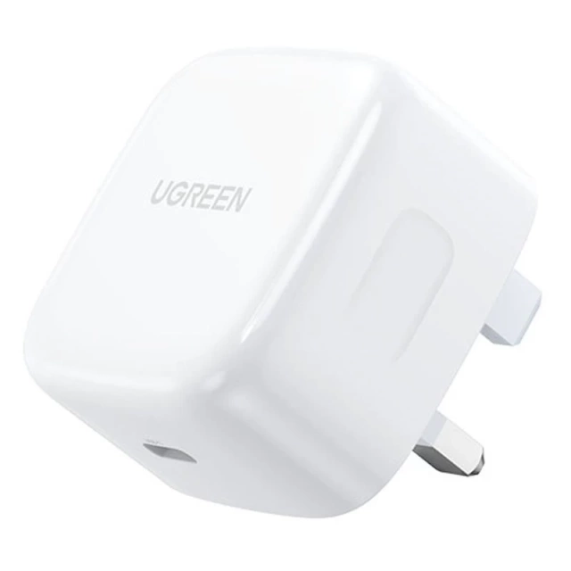 Ugreen ładowarka sieciowa USB Typ C Power Delivery 3.0 Quick Charge 4.0 20W 3A (wtyczka UK) biały (CD137)
