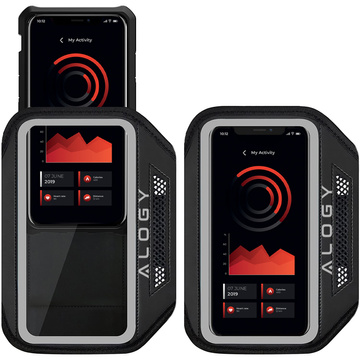 Alogy WaterProof Sport ArmBand Lauftasche, wasserdichtes Armband für Telefon 6,7 Zoll, Schwarz