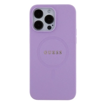 Etui Guess GUHMP15XPSAHMCU do iPhone 15 Pro Max 6.7" fioletowy/purple hardcase Saffiano MagSafe