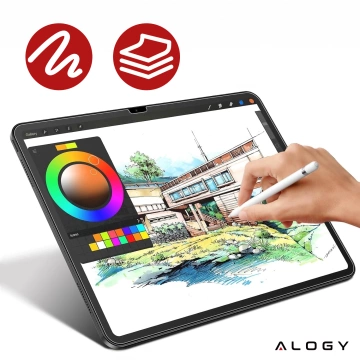 Matowe Szkło hartowane do Apple iPad 10.9 2022/2025 10/11 GEN Alogy Matte Paper-Like Screen Protector z zestawem montażowym
