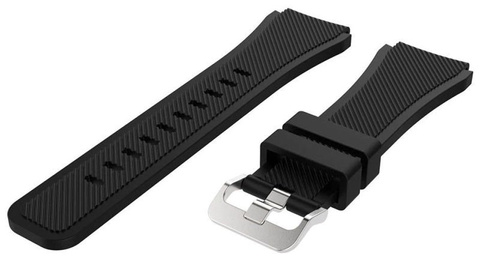 Armband für Samsung Gear S3 / Watch 46mm Gummiband Sportarmband Karbon (22mm)