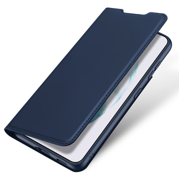 Dux Ducis Skin Pro Flip Schutzhülle für Samsung Galaxy S22 Plus Marineblaues Glas