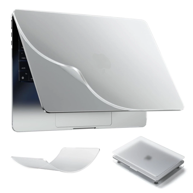 Etui ochronne do Apple Macbook Air 15 M2/M3/M4 2023/2024/2025 Alogy AirGuard™ Elastyczna obudowa Matowa Przezroczysta Biel