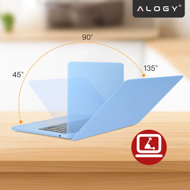 Etui do Apple Macbook Air 13.6 2022-2025 (M2/M3/M4) – elastyczna, matowa obudowa ochronna, lekka i odporna – Alogy AirGuard™ Lawendowy