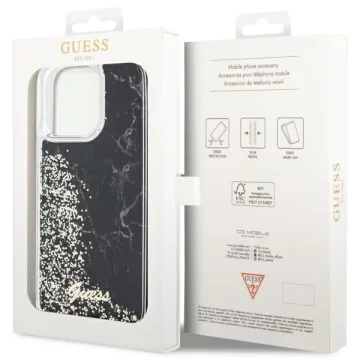 Etui Guess GUHCP14XLCSGSGK do iPhone 14 Pro Max 6.7" hardcase Liquid Glitter Marble