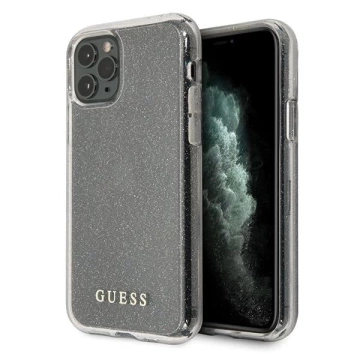 Guess GUHCN58PCGLSI iPhone 11 Pro srebrny/silver Hard Case Glitter