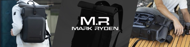Plecak Fotograficzny na Aparat i Sprzęt Mark Ryden, Wodoodporny, Pojemny 30L, Odporny na Uderzenia EVA, Z Przegrodami na Akcesoria i Laptopa 15.6" (48×27×19 cm) – Czarny