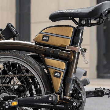 Torba trójkątna Rockbros 0,3l na ramę rowerową – brązowa